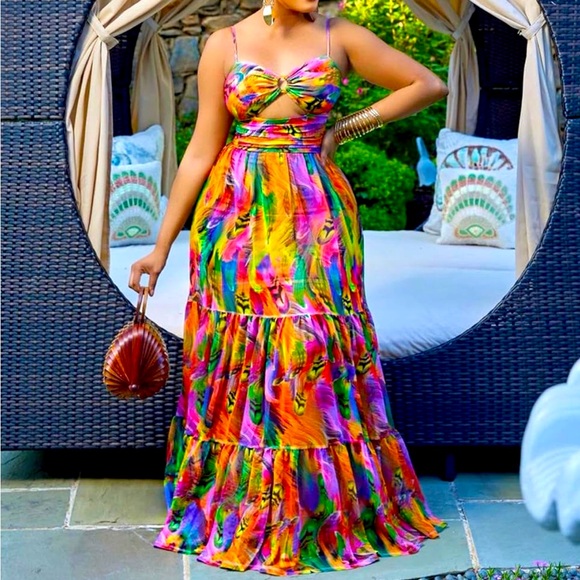 Metamorphosis Girl Dresses & Skirts - NIB Women’s Metamorphosis Girl Long Vibrant Sexy Summer Maxi Dress. Size Large